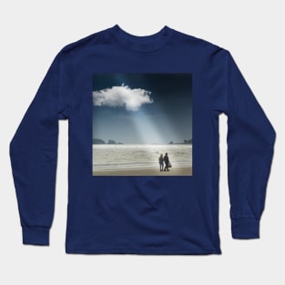 Tenby Beach Scene, Wales Long Sleeve T-Shirt